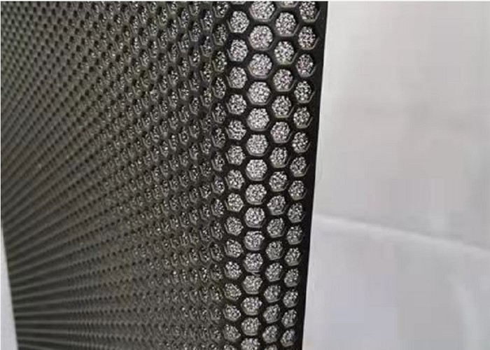 Powder Coated Perforated Metal Sheet , Waterproof Speaker Mesh For Speaker Grill