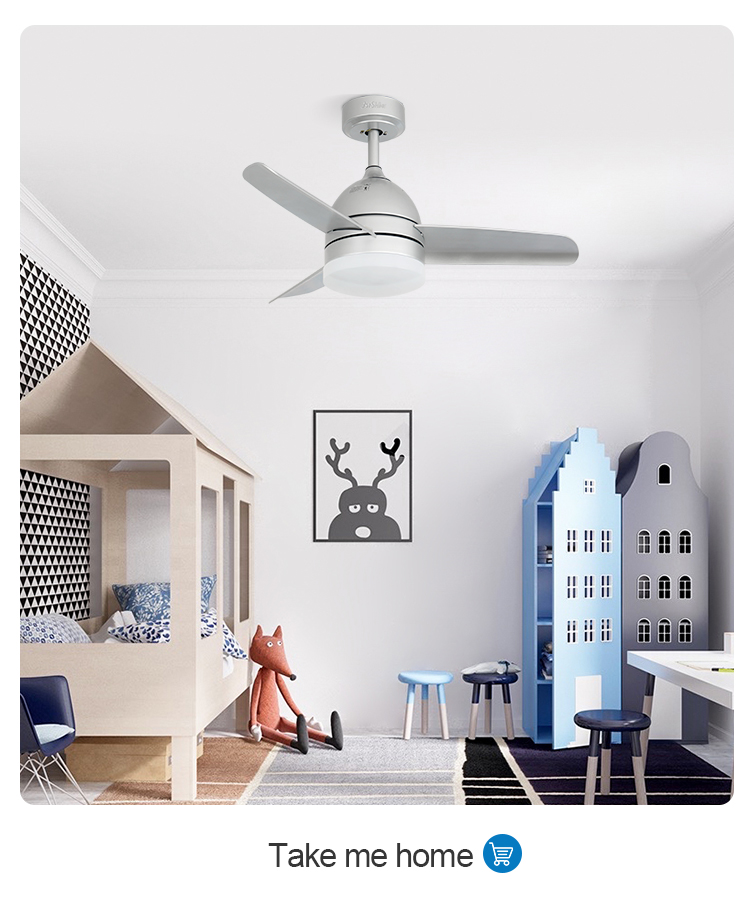 Small Room Metal LED Ceiling Fan with 3/5 Speeds and Easy Clean Design at Affordable