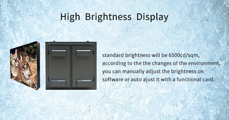 Energy Saving Fixed Rental LED Display Outdoor 6500cd/Sqm Brightness