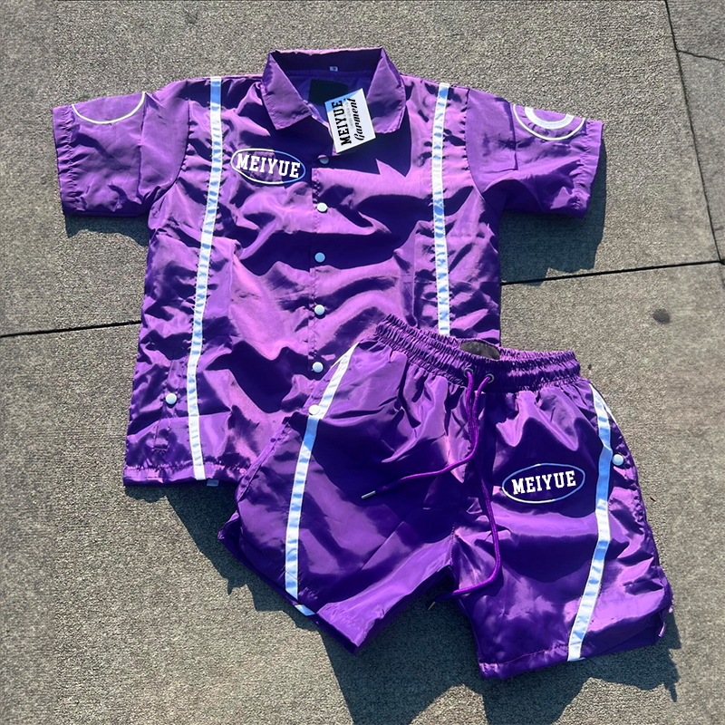 Custom Logo 2 Piece Short Set Polyester Polo Shirts Short Jogging Suit Quick Dry