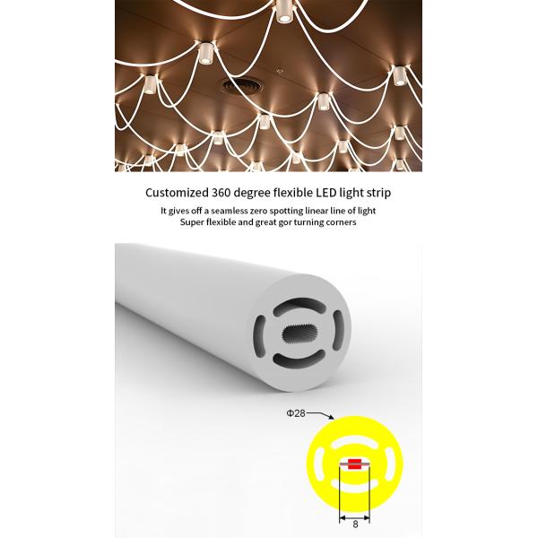 UV Resistant Silicone Circular LED Neon Flex 360° IP67 Flexible Neon LED Strip Light