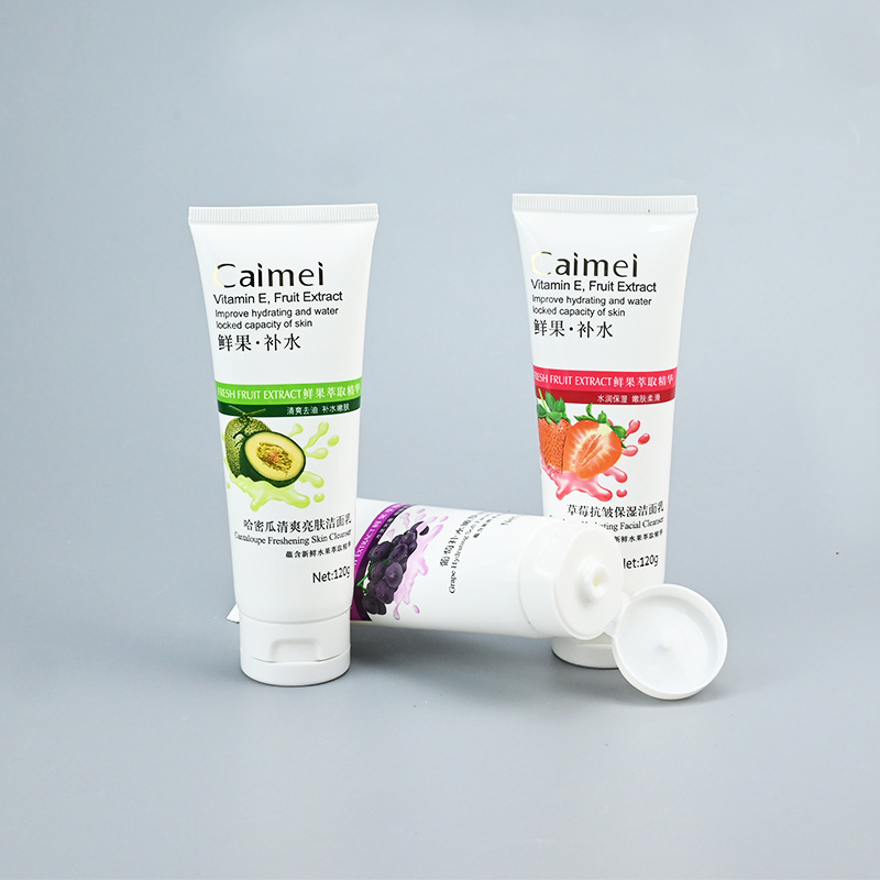 Customized Cosmetics Packaging White Matte Empty Plastic Soft Squeeze Tubes for Lotion and Cream 100% Sugarcane Material