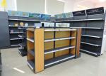 High End Boutique Shop Metal Frame Wood Shelves , Light Duty Metal And Wood