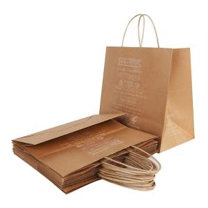 China Kraft Food Takeaway Paper Bags A5 For Lunch 10000pcs wholesale