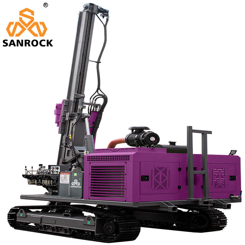 Solar Pile Driver Machine Hydraulic Portable Pile Driver Screw Pile Driving Equipment with Rotary Torque 10000N.m