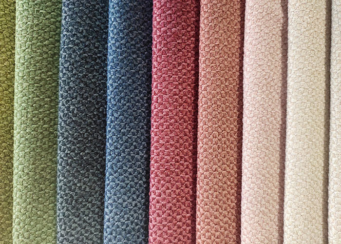 145cm Solid Color Upholstery Fabric RoHS Polyester Chenille Blend