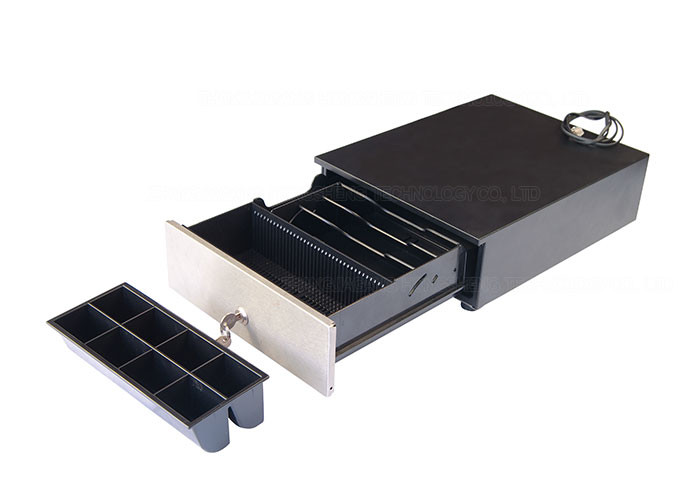 Compact Mini POS Cash Drawer RJ11 / ECR Cash Lock Box With Slot 240 3 KG