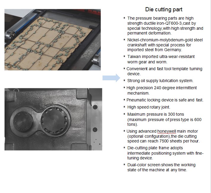 Flat Automatic Die Cutting and Creasing Machine for Corrugated Cardboard Carton Box