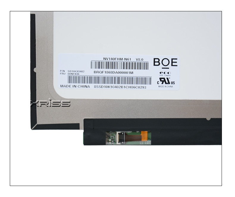 IPS LCD 14 Inch Laptop Screen NV140FHM-N61 72% NTSC FHD 1920x1080 EDP 30Pins