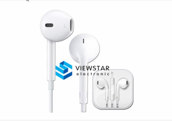 Earphone Cell Phone Accessories for iPhone 5 SE , Remote Microphone White