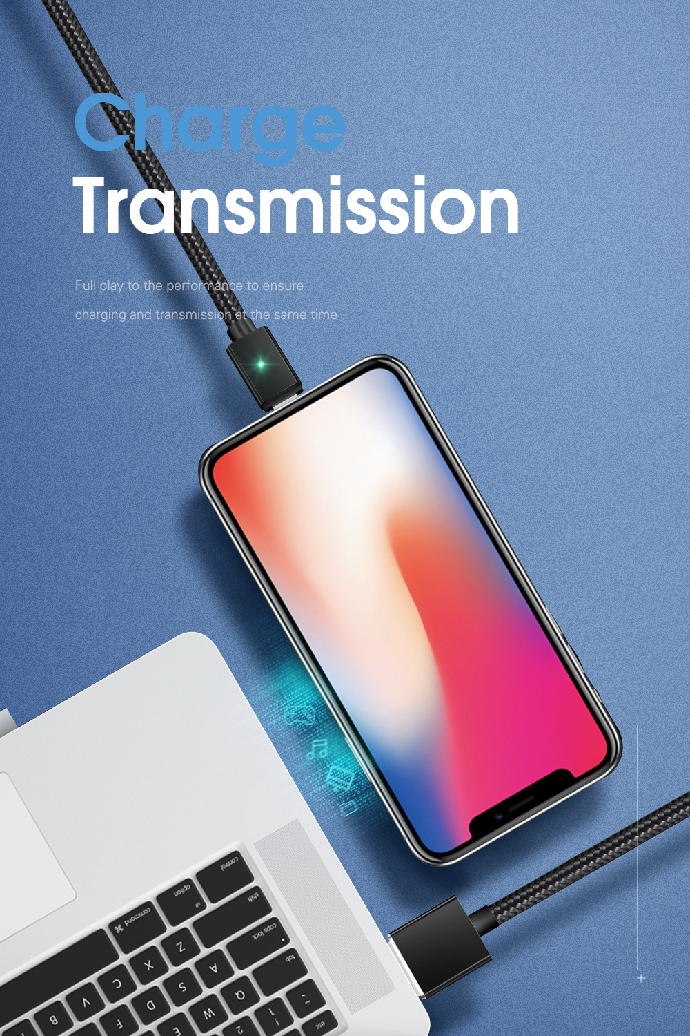 Magic Power Type C USB Magnetic Cables 3 In 1 1M 2M 3A Fast Charging For Type C Devices