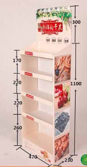 Multi Tier Retail Cardboard Floor Displays，Candle product paper display rack, Withstand weight: 10lbs-20lbs