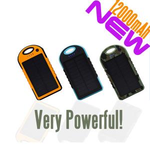 China New product 12000mAh mobile solar charger wholesale