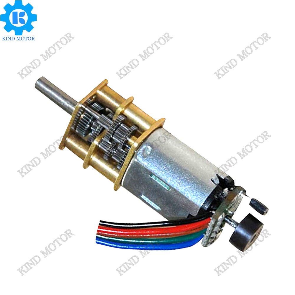 Silent micro 12v dc gear motor high torque 80 rpm with encoder