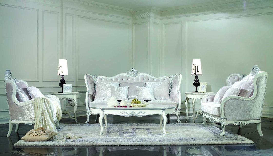 3 Seat Velvet Chesterfield Sofa Set