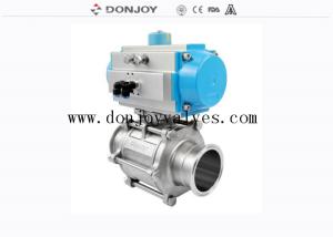 China Welded Beverage Aluminum Actuator 4 Inch BPE Ball Valve wholesale