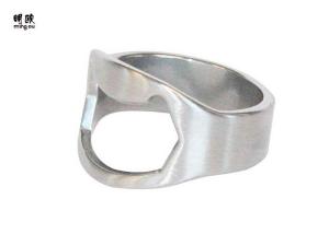 China Wedding Ring Beer Bottle Openers Gift Stainless Steel With Brush Finished wholesale