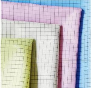 China Twill Cleanroom Antistatic ESD Fabric 5mm Grid Cloth For Industry Wokerwear wholesale