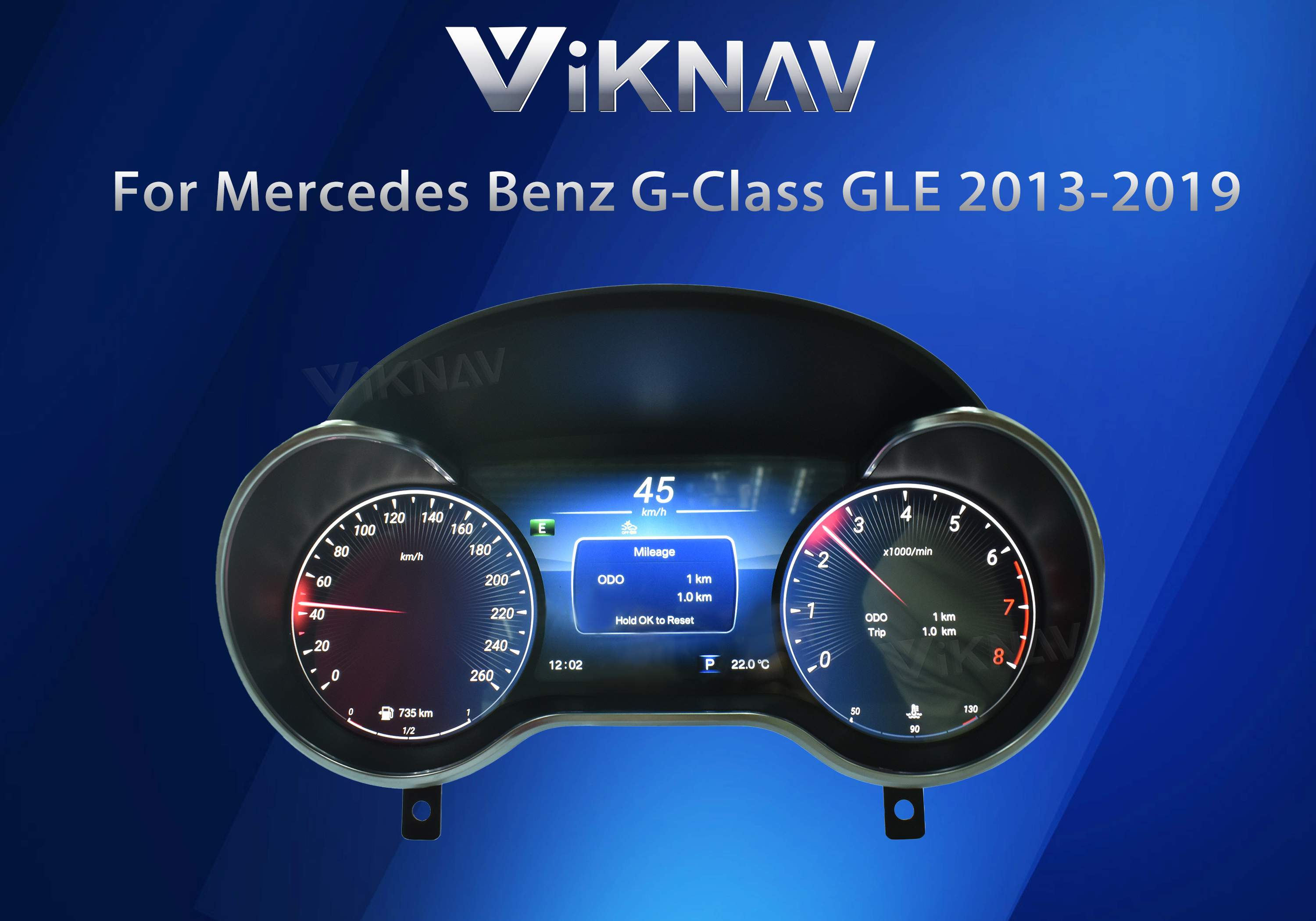 VIKNAV Digital Cluster Car SpeedoMeter For Mercedes Benz G-Class GLE 2013-2019