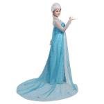 Princess Dress Wholesale Blue Satin Yarn Sequin cloth Custom made Princess Elsa