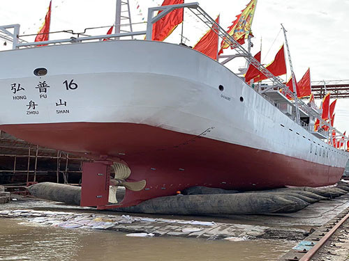 0.17MPa 0.2MPa Marine Rubber Airbag Launch 8m To 24m Length