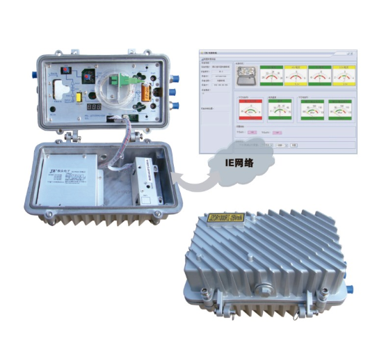 CATV 4 Outputs Outdoor Optical Node / Two Way FTTB Optical Receiver With AGC WDM MGC
