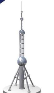 China Ornamental 1M Height Lightning Arrester Rod Protection With ISO9001 wholesale