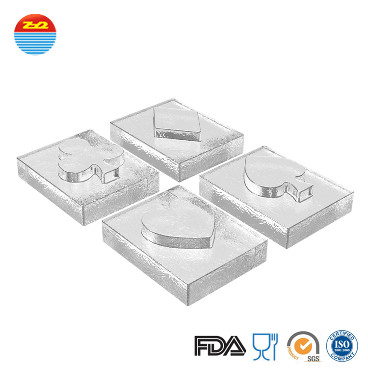 Poker Ice Cream Silicone Ice Trays Environment Protection With Matt Surface