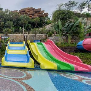 China Interactive Children Straight Water Slide Wide For Family Mutilanes wholesale