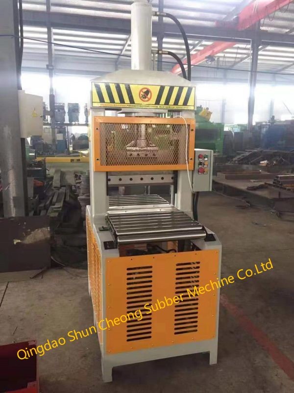 Single Knife Hydraulic Rubber Bale Cutting Machine / Rubber Plastic Pipe Cutter