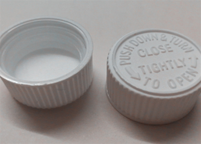 28mm 32mm child resistant pp cap press down screw cap plastic screw cap