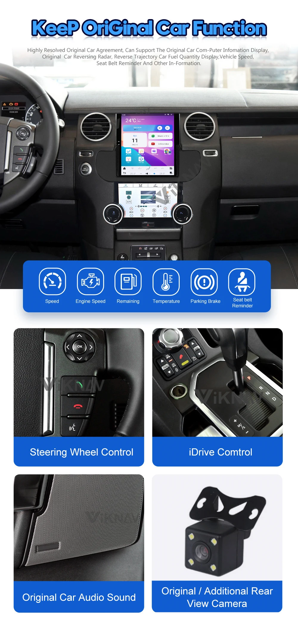 Vertical Screen Car Radio For Land Range Rover Discovery 4 2009-2016 New Upgrade Carplay GPS Navigation Multimedia play