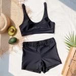 Kawalala Women Swimwear Black Padded Triangle Bikini
