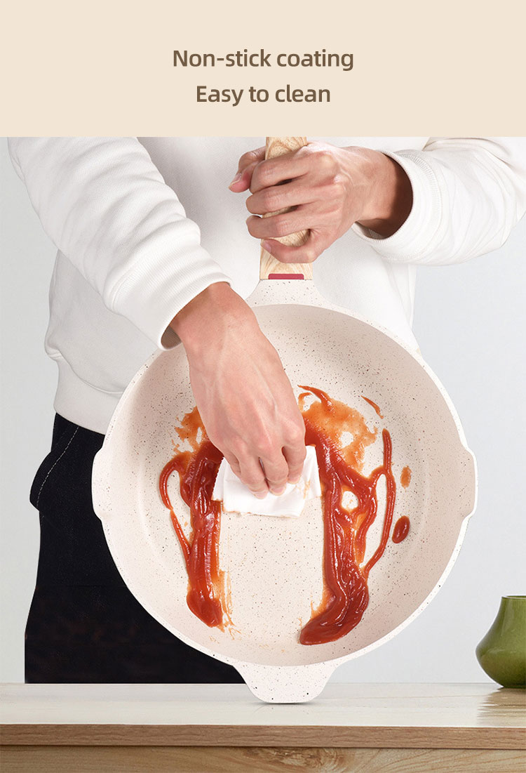 New Arrival Induction Omelet Pans Maifan Stone Coating Aluminum Frypan Non Stick Granite Frying Pan Skillet Pan