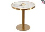 Coffee House / Home Classical Bar Height Pub Table With Gold Stainless Steel