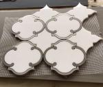 Waterjet Natural Stone Mosaic Tile 194 X 194mm White Mosaic Wall Tiles
