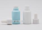 Bluish Color Coating Essential Oil Dropper Bottles White Ceramic Bottle 30ml