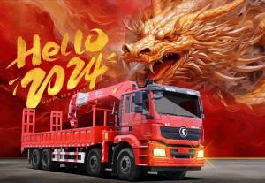 China SHACMAN Shacman F3000 Crane Cargo Truck 8x4 380hp Cargo Box Truck EuroII wholesale
