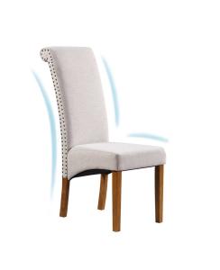 China 300lb Capacity Beige Dining Chair Sets Of 2 / Padded Fabric Side Chair wholesale