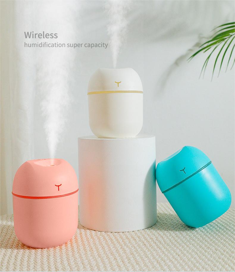 USB RGB Light Mini Car Water Drop Desktop Aromatherapy Air Humidifier for Household