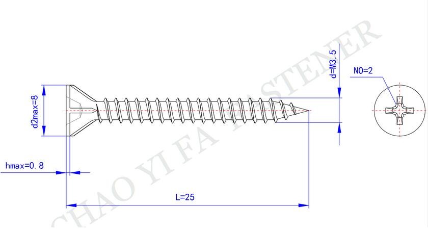 Type S Stainless Steel Bugle Head Screws Bule White Colored 1022A