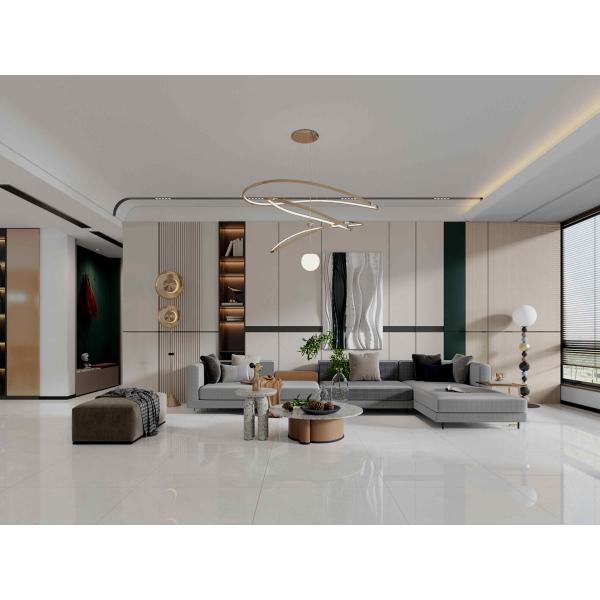 Acid-resistant and Waterproof 800x800mm Marble Polished Glazed Porcelain Tiles For Kitchen Gray