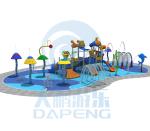 Outdoor Water Amusement Park Playground Set Kids Fiberglass Slide Group