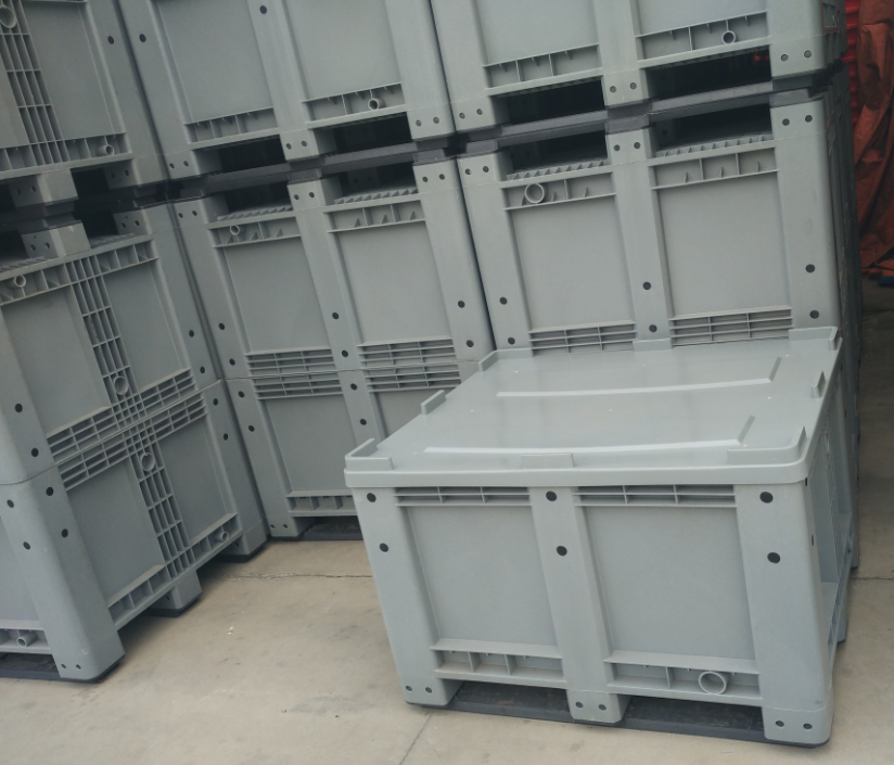 solid bulk container plastic pallet box turnover closed deck pallet box storage Container
