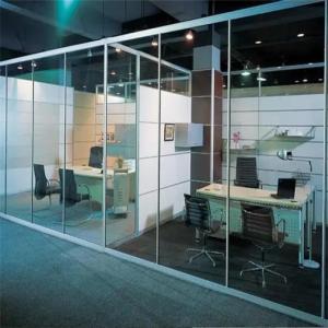 China Office Glass Partition With 12mm Clear Toughened Glass wholesale