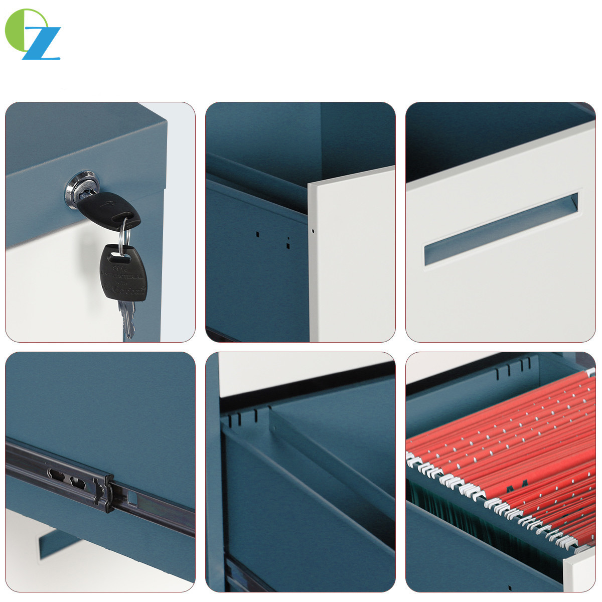KD Or Assemble 3 Drawer Vertical Filing Cabinet Office Steel Cupboard
