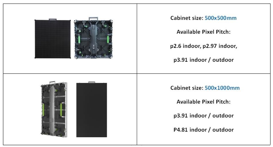 Full color P4.81mm Stage Rental LED Screen 14Bit-16Bit High Gray Scale