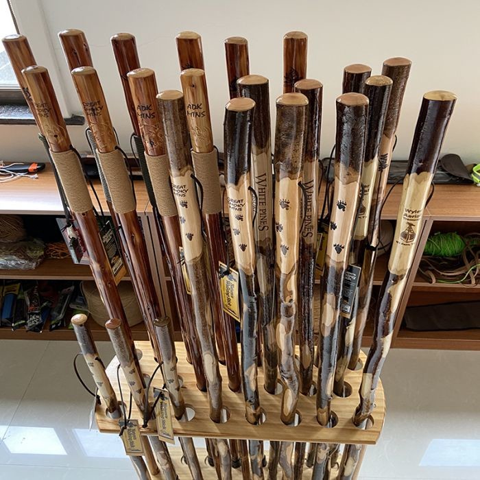 Animal Head Handmade Wooden Walking Sticks 90cm Custom Sizes
