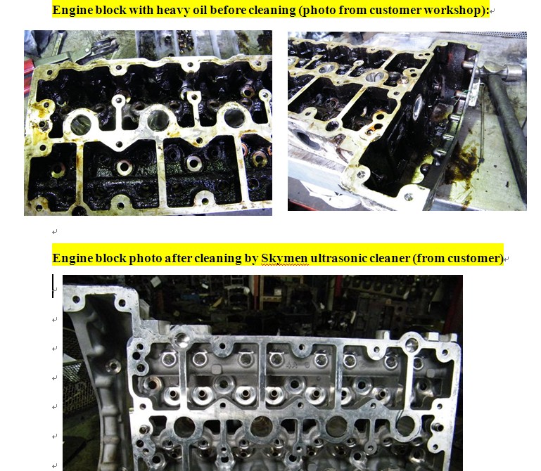 Heavy Duty Cylinder Head Ultrasonic Cleaner Engine Parts 3000L Powerful
