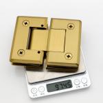 Modern Design 180 Degree Brass or Stainless Steel Glass Hardware Bathroom Door